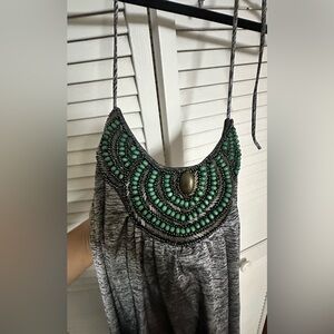 Vintage BCX grey dress halter top spaghetti strap